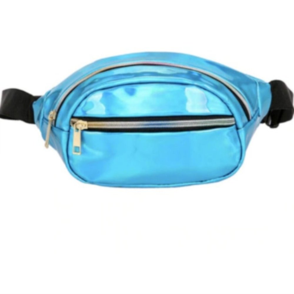 Fanny Pack Belt Bags Solid BLUE NEON